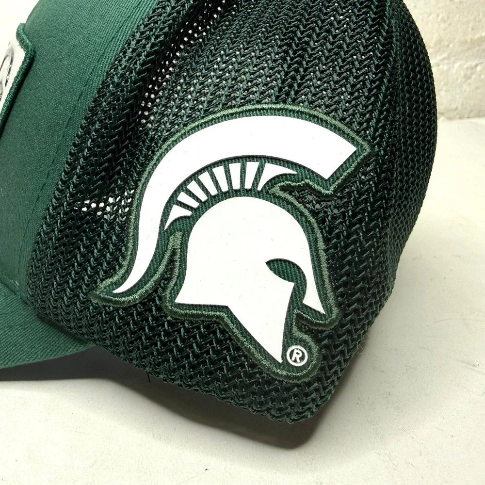 Columbia PFG Michigan State Spartans Hat Green Mesh Flexfit L/XL XU1057